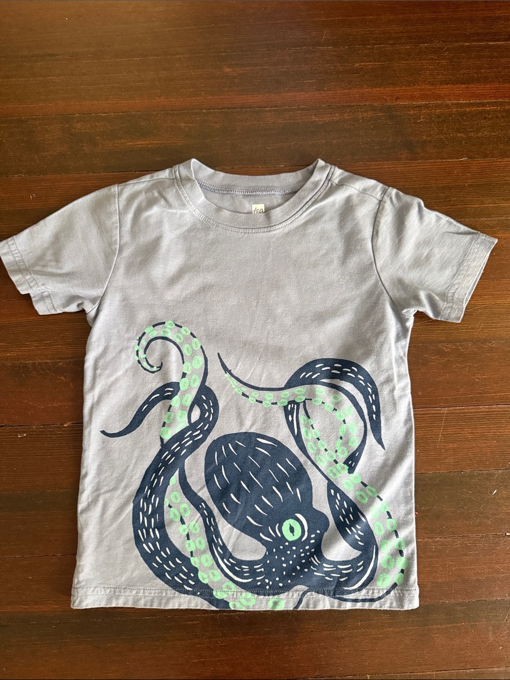 Tea collection Octopus Graphic Tee in Gray blue